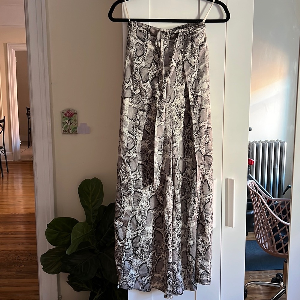 Snakeskin Wide Leg Pant